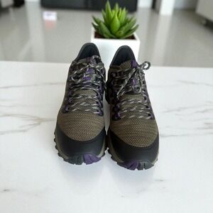 Womens Merrell Moab Flight Trail Running Shoes Olive Green Purple Size 9.5